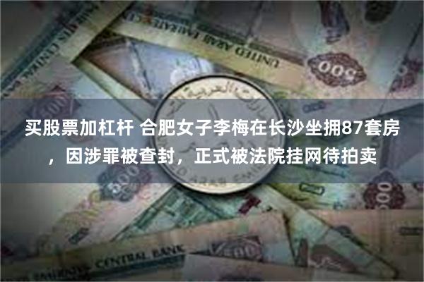 买股票加杠杆 合肥女子李梅在长沙坐拥87套房，因涉罪被查封，正式被法院挂网待拍卖