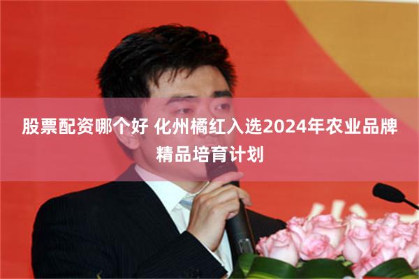 股票配资哪个好 化州橘红入选2024年农业品牌精品培育计划