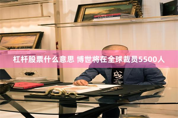 杠杆股票什么意思 博世将在全球裁员5500人