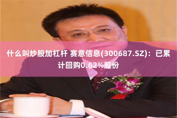 什么叫炒股加杠杆 赛意信息(300687.SZ)：已累计回购0.62%股份