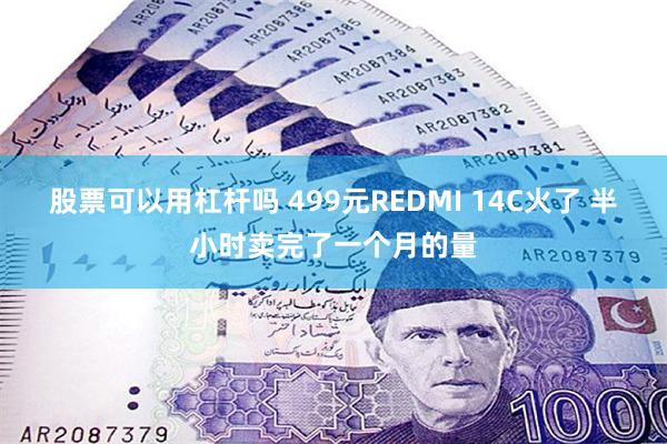 股票可以用杠杆吗 499元REDMI 14C火了 半小时卖完了一个月的量